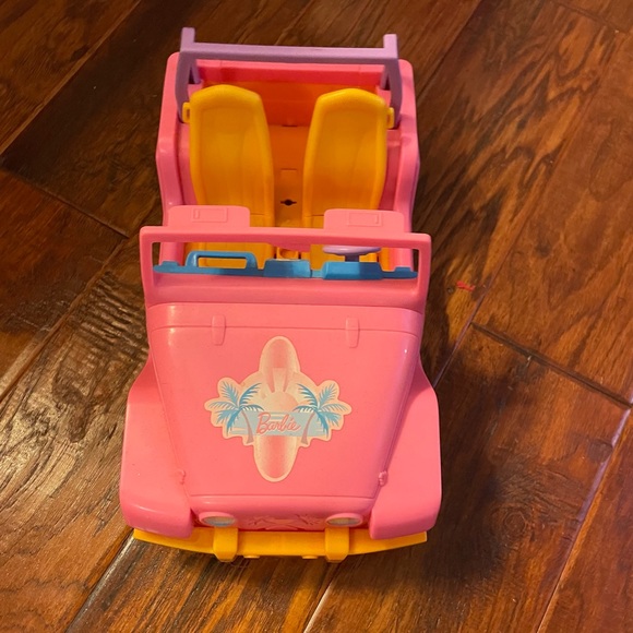 Mattel Barbie & Ken Malibu Beach Party Cruiser Jeep. Neon Pink & Orange. - Picture 2 of 5